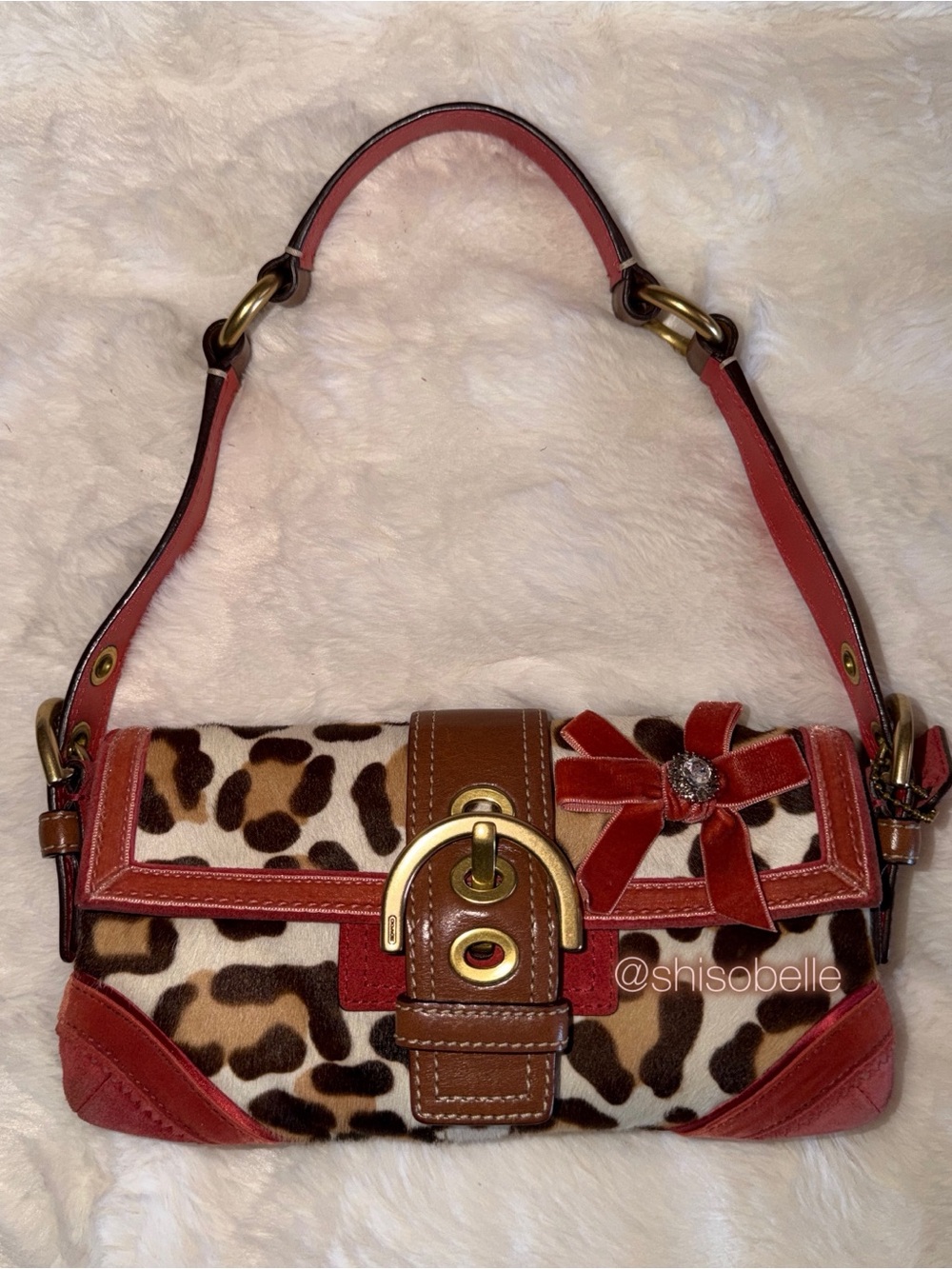 Coach Ocelor Leopard Print Shoulder Bag